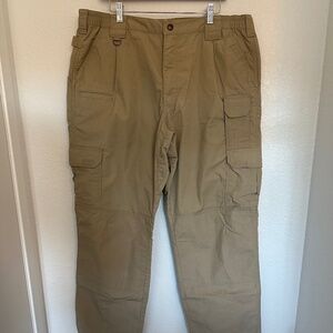 Men’s 5.11 Tactical Series Pants Cargo Pockets Tan Waist 40 Length 34